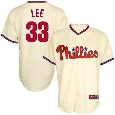 Cliff Lee Philadelphia Phillies Alternate Ivory MLB Replica Jersey - S