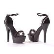 6 Inch High Heel Sexy Shoes Lace Dorsay Shoes Open Toe Ankle Strap