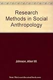 Research methods in social anthropology