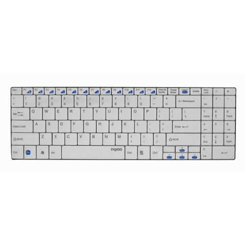 Rapoo White  Blade E9070 2.4GHzワイヤレス 5.6mm超薄型ステンレスキーボード  白