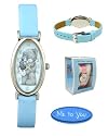 Childrens Me To You Watch with Blue Faux Leather Durable Strap and Blue Dial