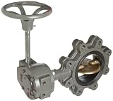 Milwaukee Valve CL323E Series Cast Iron Butterfly Valve, Lug Style, Aluminum/Bronze Disc, EPDM Seat, Gear Operator, 4