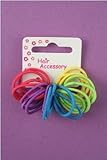 20 Girls Bright Rainbow Small Hair Elastics