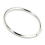 CleverEve's .925 Sterling Silver Designer Bangle - Hinged with Clasp - 4mm x 60mm