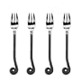 Gourmet Settings Treble Clef Stainless Steel Cocktail Forks.  Set of 4