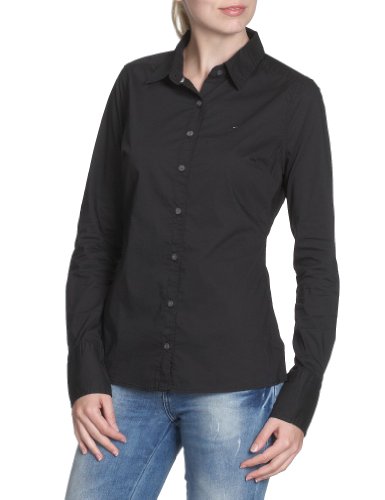 Hilfiger Denim SlimFit Fay shirt l/ s 1653224254 Damen Blusen, Gr. 36 (M), Schwarz (TOMMY  Preisvergleich