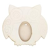 【ノーブランド 品】白ベース 木材 ピクチャーフォト フレーム 子供 手 DIY フクロウの形