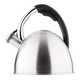 Copco Eclipse 2.0 Quart Teakettle, Brushed Stainless Steel