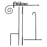 Garden Flag Retention Pole with Welcome Finial