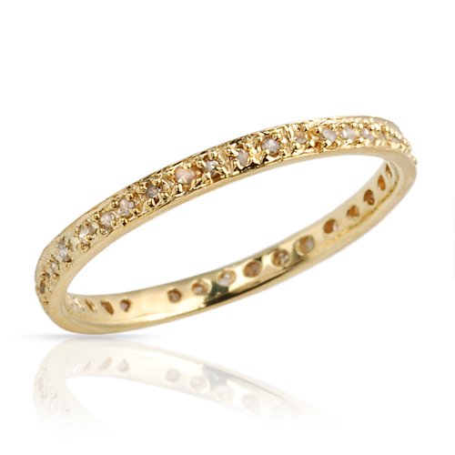 Yellow Gold 0.3 CTW Color J-K I2 Diamond and Ladies Ring. Ring Size 7. Total Item weight 0.9 g.