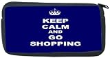 Keep Calm and Go Shopping - Blue Color Neoprene Pencil Case - pencilcase - Ipod Case - PSP Case, Game Boy DS Case, etc.. - UNISEX - Ideal gift for all occassions