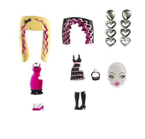 Childrens Toyshop  Toys : Barbie Girls Glam Gowns Pack - Pink and Black