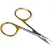 Straight Blade Scissors Gold Handle
