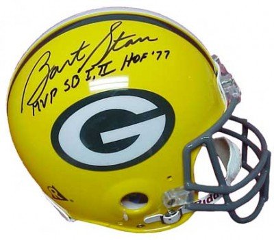 Bart Starr Autographed/Hand Signed Green Bay Packers Authentic Full Size Proline Football Helmet (Gr