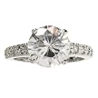Sterling Silver Round-Cut Cubic Zirconia Ring with Accents - 7