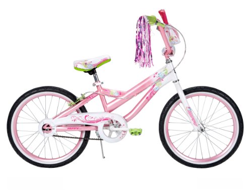 Huffy Girl's Coastal Bike, Stardust White/Glitter Pink, 20-Inch