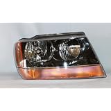 1999-2004 JEEP GRAND CHEROKEE LAREDO RIGHT HAND REPLACEMENT HEAD LIGHT TYC 20-5575-00 by TYC