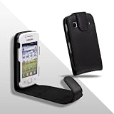 Produkt-Bild: MaryCom PREMIUM QUALIT&Auml;T Leder Handytasche schwarz f&uuml;r Samsung Galaxy Gio S5660 Smartphone + Gratis Displayschutzfolie / LTS S5660