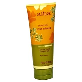 Alba Botanica  Cream Body Wash, Coconut Milk, 7-Ounces (Pack of 3)