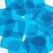Square Vinyl Shape 40mm Blue Go Go Transparent