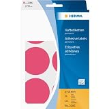 Produkt-Bild: Herma 2286 Vielzwecketiketten &Oslash; 50 mm, rund Papier matt 144 St&uuml;ck, leuchtrot