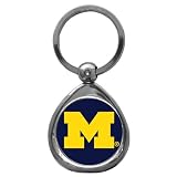 Michigan Wolverines High-Polish Chrome Key Tag