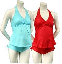 Maternity Tankini - Red, L - SW614