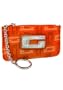 Women's Naomi Orange Logo Print Coin Purse/Holder Wallet: Orange Logo Print Coin Purse