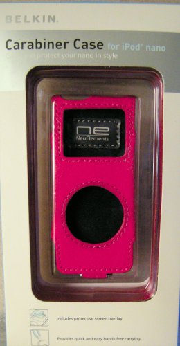 Belkin iPod Nano Carabiner Case, Fuschia/Black