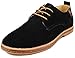 Kunsto Men's Classic Leather Oxford Flats Shoes Lace Up
