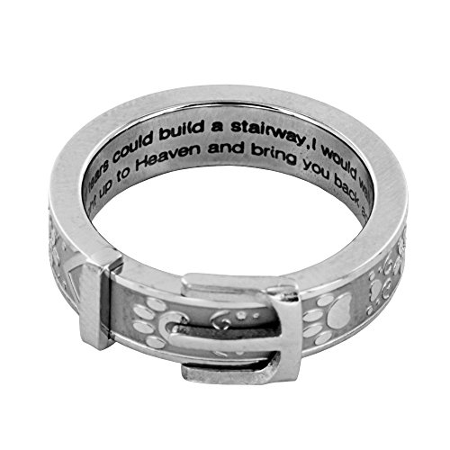 Paw Print Collar Remembrance Ring