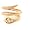 14K Gold (Choice of Yellow or Rose Gold) Coiled Snake Ring set with Opal & Emerald with Snake Scaling - Size 5 - Finger Sizes 5 to 12 Available