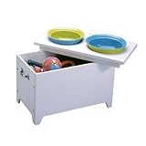 Castlemere 12-Inch High Elevated Pet Feeder with Storage