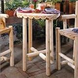 Review RUSTIC NATURAL CEDAR  / Cedar Log Bistro Table