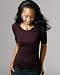 B8103 Bella Women's Sheer Jersey Longer-Length Scoop Neck T-Shirt B8103