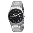 Bulova Mens 96D104 Black Dial 8 Diamonds Bracelet Watch