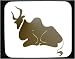 Decorated Mouse Pad with cow, bull, resting, sitting, horn