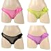 Ladies 4 Pack Floral Mesh Thong Underwear By Pure Intimates