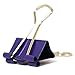 JAM PAPER Colorful Binder Clips - Small - 3/4 Inch (19 mm) - Purple Binderclips - 25/Pack