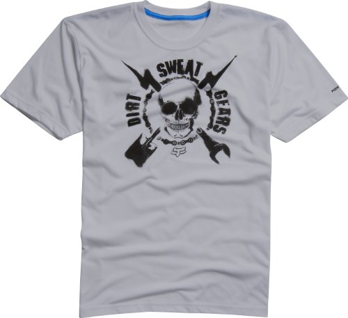 Fox Head Men's Jolly Roger Short Sleeve Dirt Shirt, Silver, X-Large On Sale
