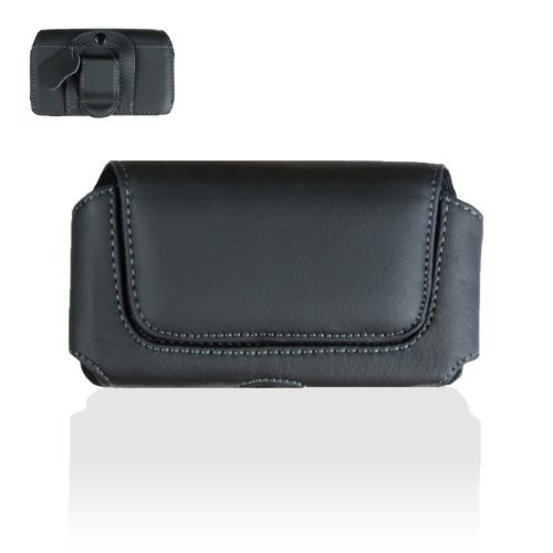 Leather Pouch Protective Carrying Cell Phone Case for Samsung Captivate Android Phone (AT&T) - BLACK Leather Pouch Protective Carrying Cell Phone Case for Samsung Captivate Android Phone (AT&T) - BLACK