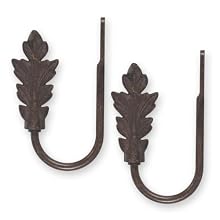 Source Global Unique Leaf Holdbacks, Brown, Set of 2