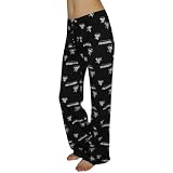 Womens NHL Pittsburgh Penguins Comfortable Cotton Sleepwear / Pajama Pants - Black