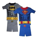Superman / Batman Combo PJ Set with Abs for boys
