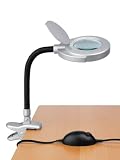 Baby Mag-Lite Magnifying Silver Desk Lamp - LSM-195SILV