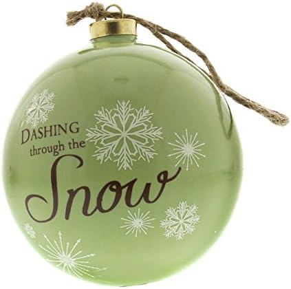 Dashing through the Snow Holiday Forest Collection Large Green Christmas Tree Decoration Bauble