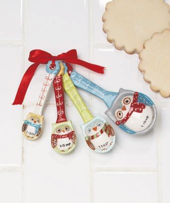 SNOWY Owl Measuring Spoons Kitchen Winter Decor Decorative Holiday Seasonal NEWSNOWY Owl Measuring Spoons Kitchen Winter Decor Decorative Holiday Seasonal NEW