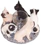French BullDogs Bulldog Circle of Friends Votive Candle Holder
