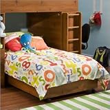 South Shore 3342082 Contemporary Logik Loft Lower Bunk on Casters in Sunny Pine
