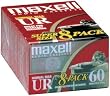 MAXELL UR-60 Blank Audio Cassette Tape (Package of 8)